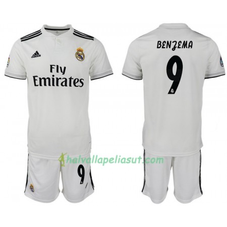 Jalkapallo Pelipaidat Real Madrid BENZEMA 9 Lasten Kotipaita 2018-2019 Lyhythihainen